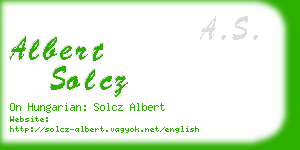 albert solcz business card